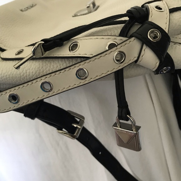 Michael Kors Flower black and white backpack